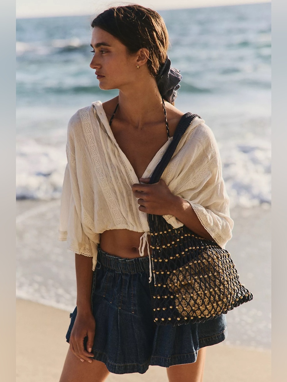 NWT! FP Free People Wishing Well Beaded Bag